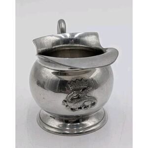 Vintage Ercuis France Silver Plated Creamer Pitcher with Crowned Dragon Crest